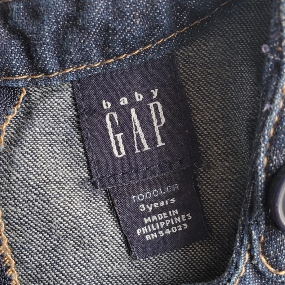 baby GAP Sleeveless Denim Dress - Dark Blue- Size 3Y